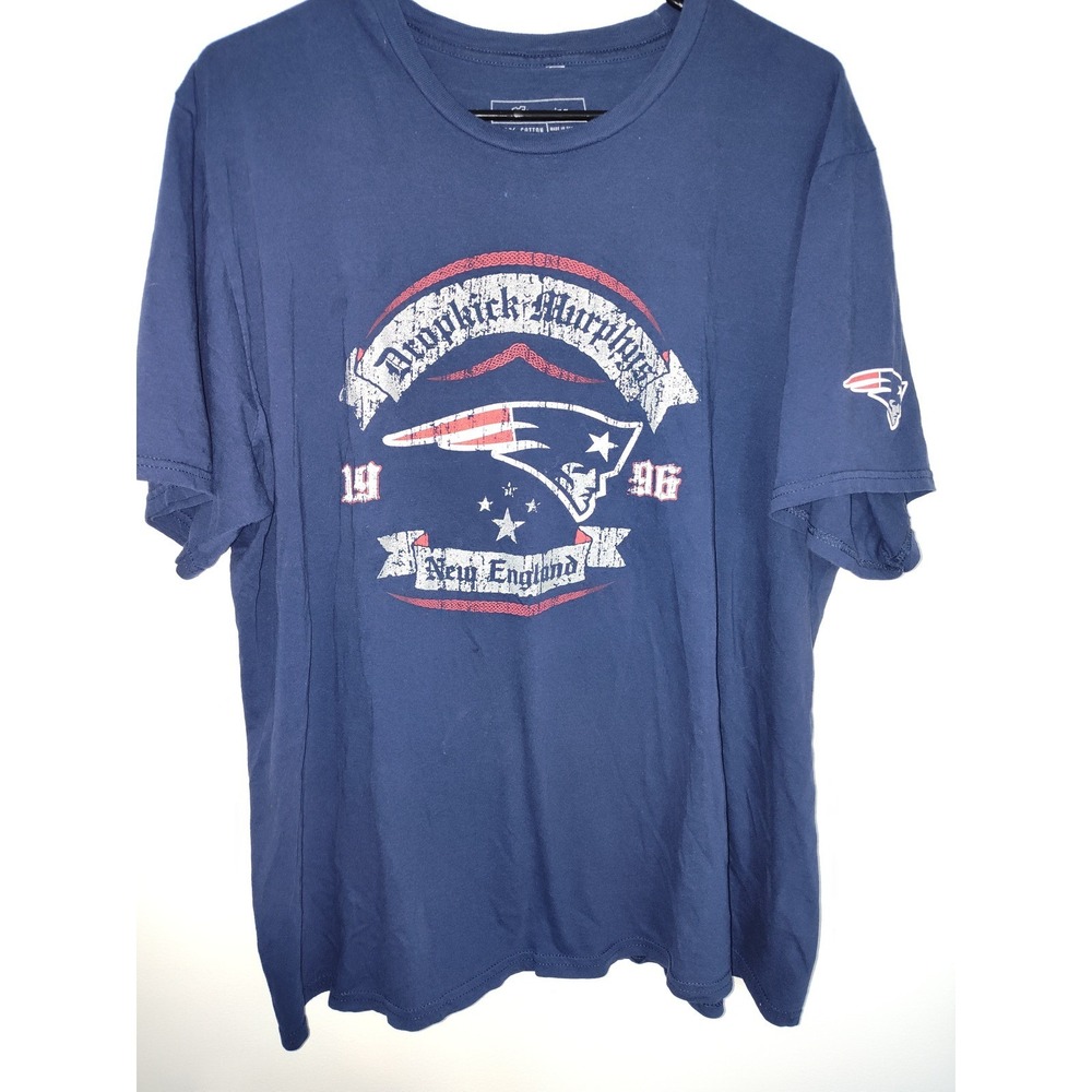 Dropkick Murphys New England Patriots‎ T-Shirt Mens XL Navy Blue Cotton Graphic